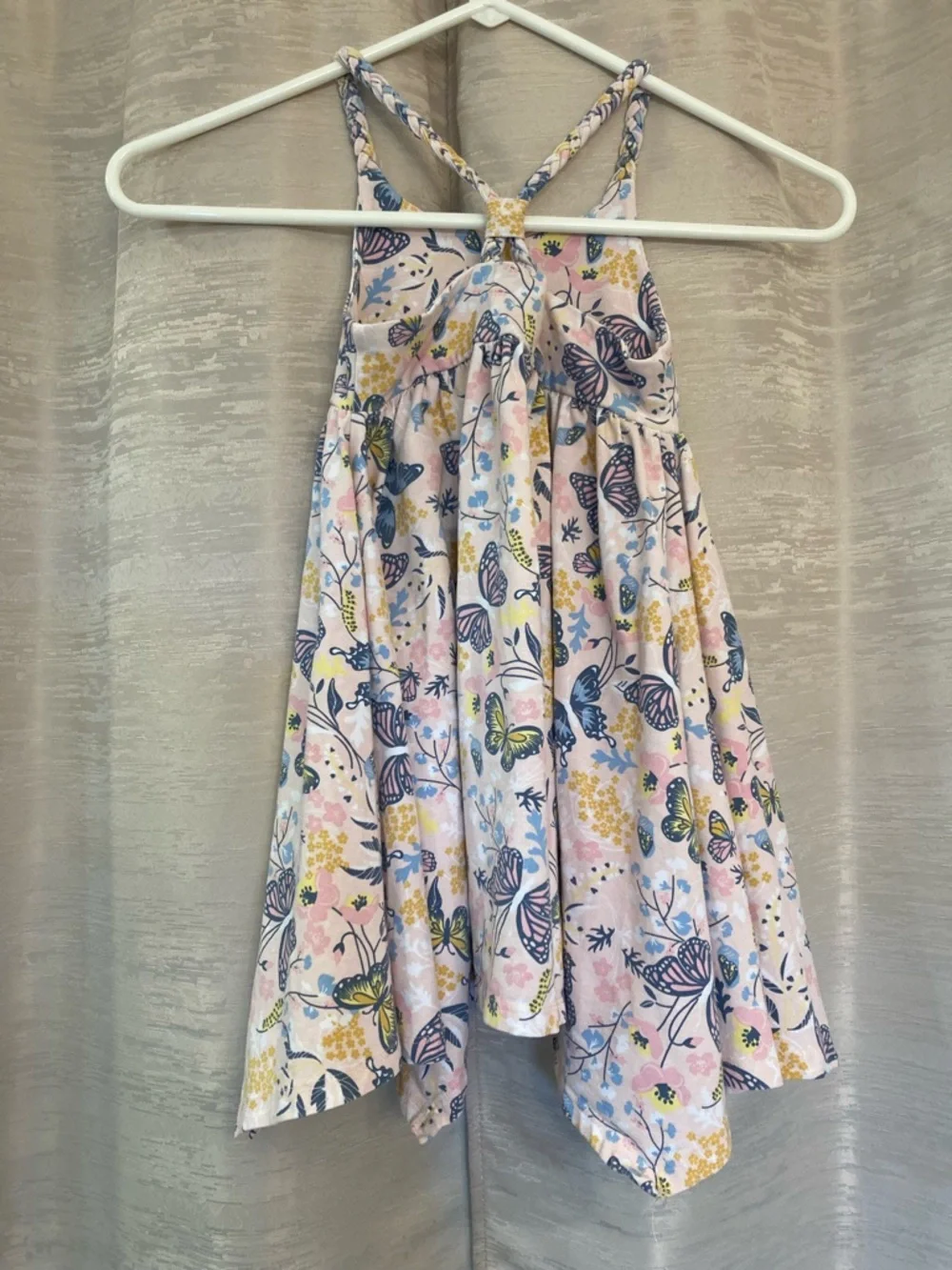 Artisan NY Girls Butterfly Floral Sundress in Pink, Blue & Yellow 4T - Picture 2 of 8